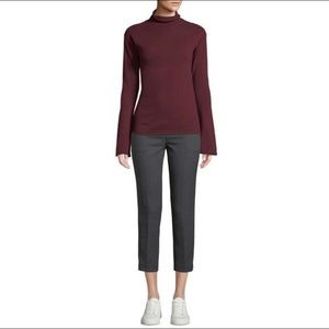 Theory Treeca 2 pants in stretch jacquard with geometric sz 0